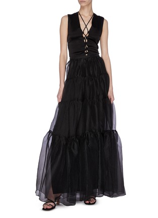 Figure View - Click To Enlarge - STAUD - 'Dragon' Ruffle Tulle Skirt