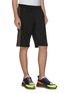 Detail View - Click To Enlarge - FENDI SPORT - 'FF' Logo embroidered outseam detachable short sweatpants