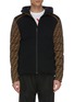 Main View - Click To Enlarge - FENDI SPORT - Contrast logo print sleeves hooded padded down jacket