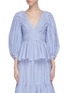 Main View - Click To Enlarge - STAUD - 'Luna' striped V-neck puff sleeve top