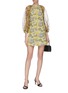 Figure View - Click To Enlarge - STAUD - 'Garden' puff sleeve graphic print mini dress