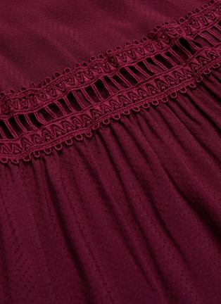  - SIMKHAI - Lace detail fringed maxi dress