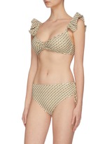 ruffle sleeve swimsuit