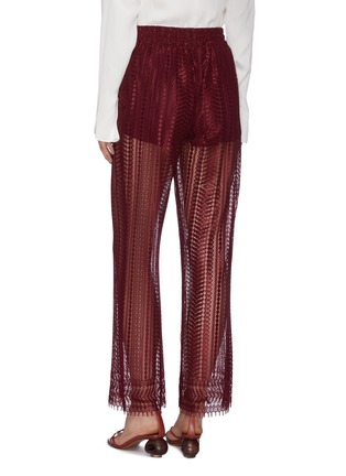 Back View - Click To Enlarge - SIMKHAI - Lace detail fringed pants