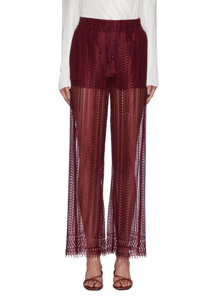 Main View - Click To Enlarge - SIMKHAI - Lace detail fringed pants