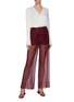 Figure View - Click To Enlarge - SIMKHAI - Lace detail fringed pants
