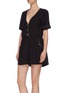 Detail View - Click To Enlarge - SIMKHAI - 'Luxe' contrast piping romper