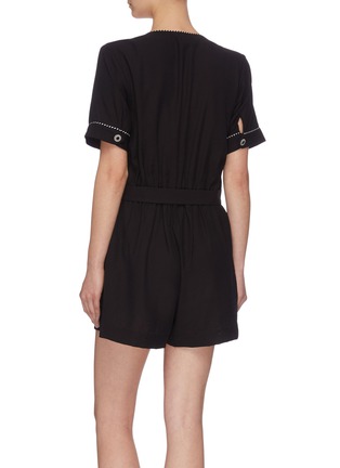 Back View - Click To Enlarge - SIMKHAI - 'Luxe' contrast piping romper