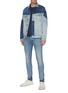 Figure View - Click To Enlarge - DENHAM - 'Future' ombre wash skinny jeans