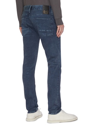 Back View - Click To Enlarge - DENHAM - 'Razor' dark wash slim jeans