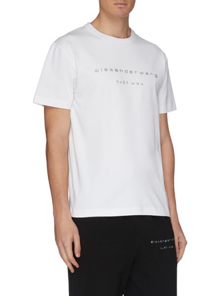 Detail View - Click To Enlarge - ALEXANDER WANG - x Lane Crawford logo embellished unisex T-shirt