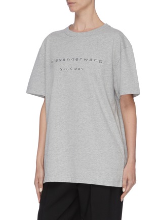 Front View - Click To Enlarge - ALEXANDER WANG - x Lane Crawford logo embellished unisex T-shirt