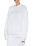 Front View - Click To Enlarge - ALEXANDER WANG - x Lane Crawford logo embellished unisex sweatshirt