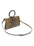 Detail View - Click To Enlarge - COMPLÉT - 'Valery' ring handle mini python-embossed leather envelope belt bag