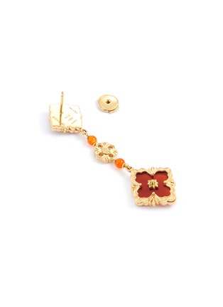 Detail View - Click To Enlarge - BUCCELLATI - Opera Color' Carnelian stone yellow gold link drop earrings