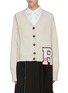 Main View - Click To Enlarge - MRZ - Letter patch oversized cardigan
