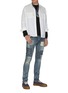 Figure View - Click To Enlarge - FDMTL - Distressed boro patchwork skinny jeans