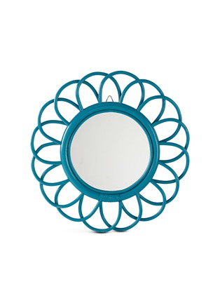 Main View - Click To Enlarge - BONTON - Mila Flower mirror – Peacock Blue