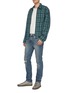 Figure View - Click To Enlarge - FRAME - 'L'Homme' distressed acid wash skinny jeans