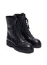 Detail View - Click To Enlarge - ANN DEMEULEMEESTER - Leather combat boots