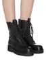 Figure View - Click To Enlarge - ANN DEMEULEMEESTER - Leather combat boots