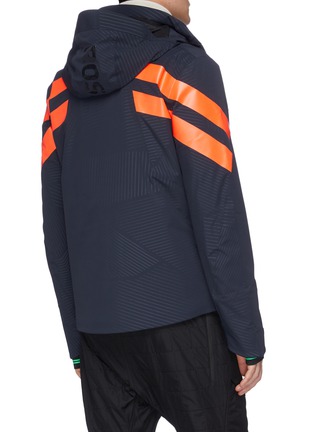Back View - Click To Enlarge - ROSSIGNOL - 'Hero Aile' contrast stripe hooded ski jacket