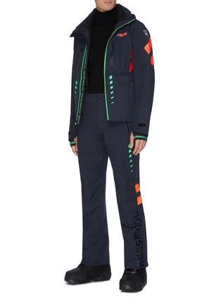 Figure View - Click To Enlarge - ROSSIGNOL - 'Hero' contrast stripe suspenders ski pants
