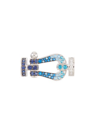 Main View - Click To Enlarge - FRED - 'Force 10' diamond white gold topaz sapphire large buckle