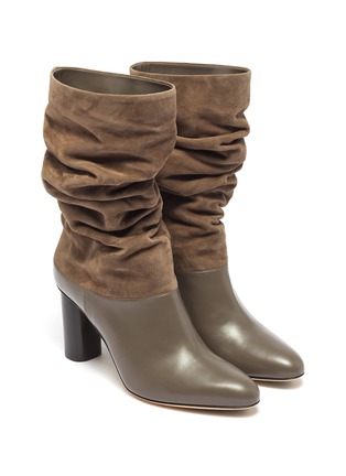 Detail View - Click To Enlarge - RODO - Slouchy suede leather boots