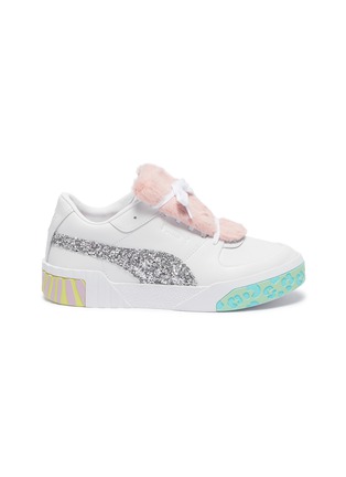Main View - Click To Enlarge - PUMA - x Sophia Webster 'Cali' faux fur glitter panel sneakers