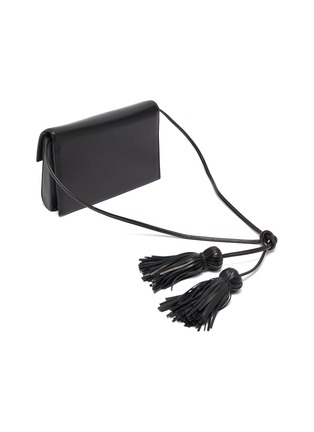 Detail View - Click To Enlarge - RODO - Tassel crossbody leather flap clutch