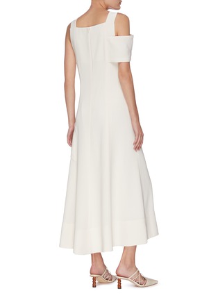 Back View - Click To Enlarge - 3.1 PHILLIP LIM - Asymmetric cold shoulder crepe dress
