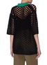 Back View - Click To Enlarge - 3.1 PHILLIP LIM - Contrast collar chunky mesh knit polo top