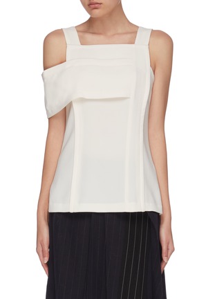 Main View - Click To Enlarge - 3.1 PHILLIP LIM - Asymmetrical panel sleeveless crepe top