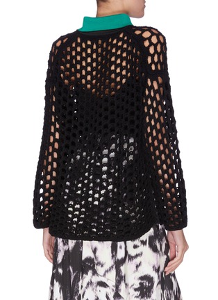 Back View - Click To Enlarge - 3.1 PHILLIP LIM - Contrast collar chunky mesh knit top