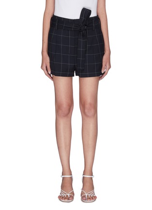 Main View - Click To Enlarge - 3.1 PHILLIP LIM - Windowpane check belted shorts