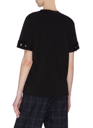 Back View - Click To Enlarge - 3.1 PHILLIP LIM - Snap button cuff T-shirt