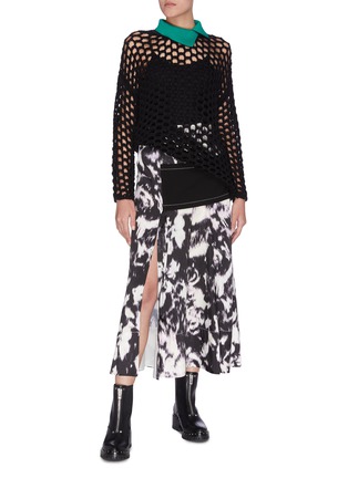 Figure View - Click To Enlarge - 3.1 PHILLIP LIM - 'Abstract Daisy' print layered skirt