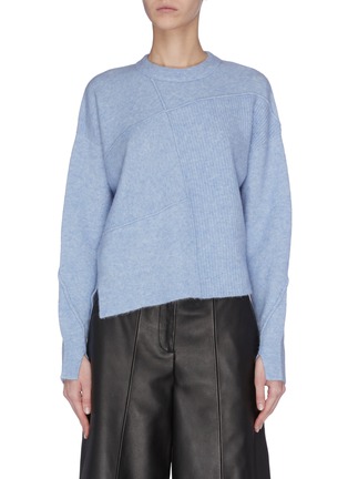 Main View - Click To Enlarge - 3.1 PHILLIP LIM - 'Lofty' alpaca basket weave slit sleeve sweater