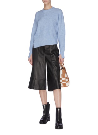 Figure View - Click To Enlarge - 3.1 PHILLIP LIM - 'Lofty' alpaca basket weave slit sleeve sweater