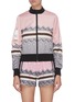 Main View - Click To Enlarge - FILA X 3.1 PHILLIP LIM - Icelandic knit print colourblock bomber jacket