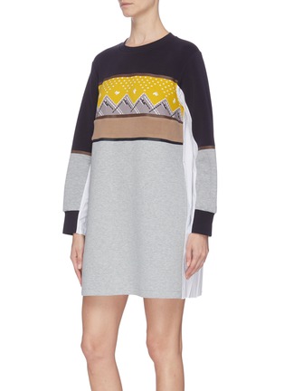 Detail View - Click To Enlarge - FILA X 3.1 PHILLIP LIM - Contrast panel logo graphic print sweat dress