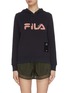 Main View - Click To Enlarge - FILA X 3.1 PHILLIP LIM - Patch embroidered contrast logo print hoodie
