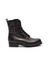 Main View - Click To Enlarge - FABIO RUSCONI - 'Goldy' lace up leather biker boots