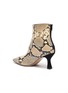  - FABIO RUSCONI - 'Como' suede panel snake-embossed leather ankle boots