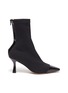 Main View - Click To Enlarge - FABIO RUSCONI - Contrast patent leather toe sock boots