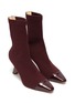 Detail View - Click To Enlarge - FABIO RUSCONI - Contrast patent leather toe sock boots