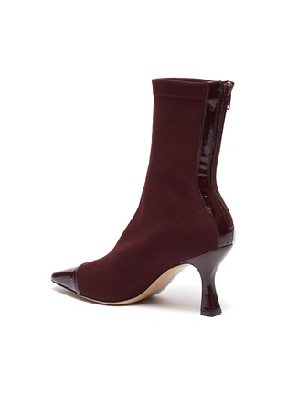  - FABIO RUSCONI - Contrast patent leather toe sock boots