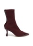 Main View - Click To Enlarge - FABIO RUSCONI - Contrast patent leather toe sock boots