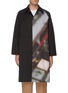 Main View - Click To Enlarge - THE WORLD IS YOUR OYSTER - Graphic print paneled coat